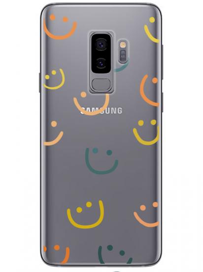 Samsung S9 Emoji Gülen Yüz Şeffaf Telefon Kılıfı