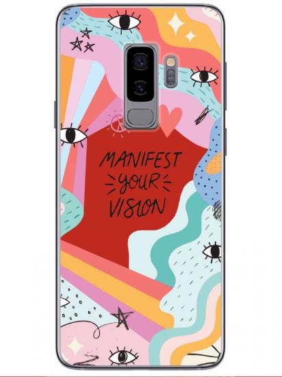 Samsung S9 Manifest Your Vision Kırmızı Telefon Kılıfı