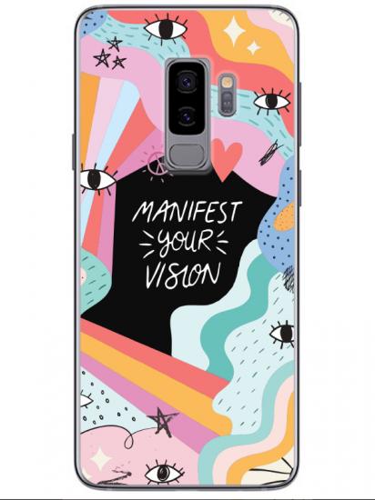 Samsung S9 Manifest Your Vision Siyah Telefon Kılıfı