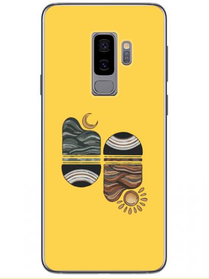 Samsung S9 Sunset Wave Sarı Telefon Kılıfı