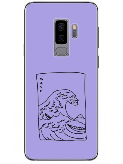 Samsung S9 Kanagawa Wave Lila Telefon Kılıfı