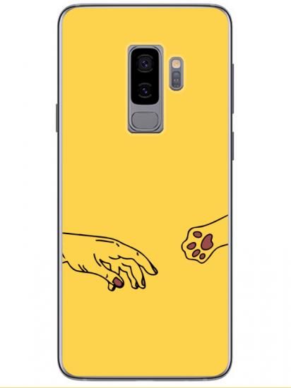 Samsung S9 Hand And Paw Sarı Telefon Kılıfı