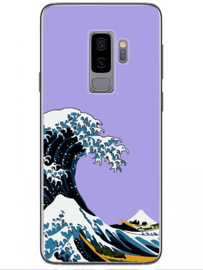 Samsung S9 Kanagawa Lila Telefon Kılıfı