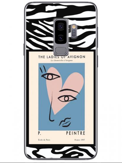 Samsung S9 Zebra Picasso Siyah Telefon Kılıfı