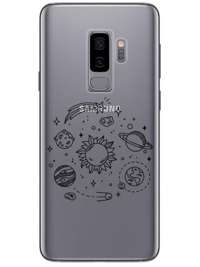 Samsung S9 Gezegen Şeffaf Telefon Kılıfı