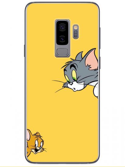 Samsung S9 Plus Tom And Jerry Sarı Telefon Kılıfı