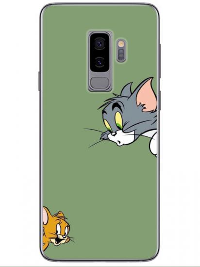 Samsung S9 Plus Tom And Jerry Yeşil Telefon Kılıfı