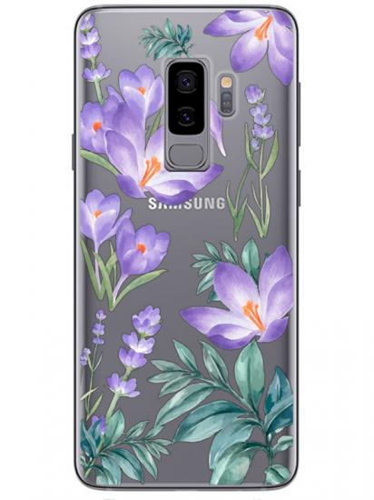 Samsung S9 Plus Kış Çiçeği Şeffaf Telefon Kılıfı