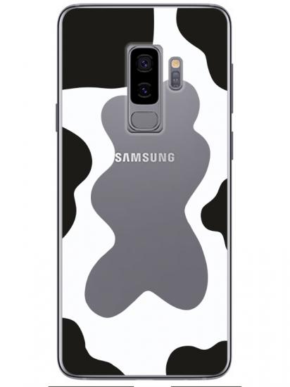 Samsung S9 Plus İnek Desen Şeffaf Telefon Kılıfı