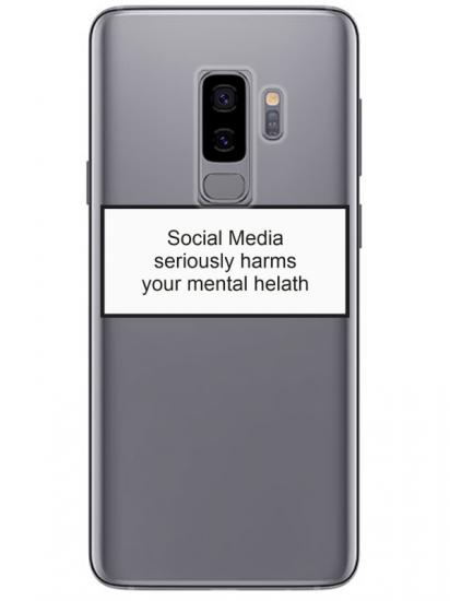 Samsung S9 Plus Social Media Şeffaf Telefon Kılıfı