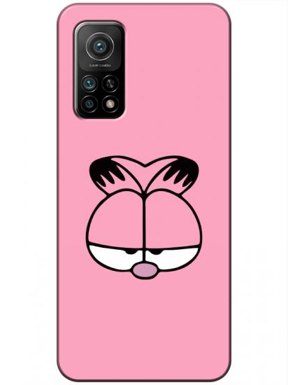 Xiaomi Mi 10T Garfield Pembe Telefon Kılıfı