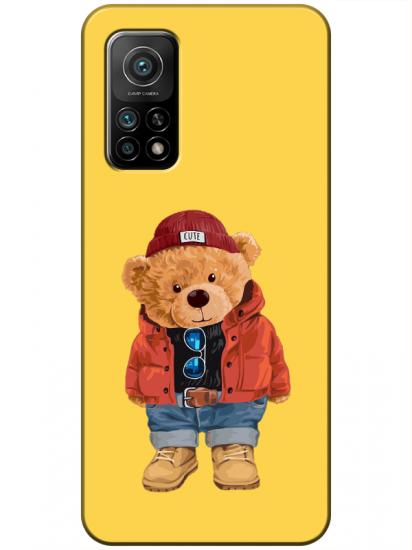 Xiaomi Mi 10T Teddy Bear Sarı Telefon Kılıfı