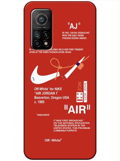 Xiaomi Mi 10T Nike Air Kırmızı Telefon Kılıfı