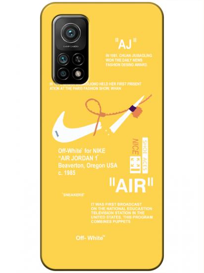 Xiaomi Mi 10T Nike Air Sarı Telefon Kılıfı