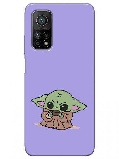 Xiaomi Mi 10T Pro Baby Yoda Lila Telefon Kılıfı