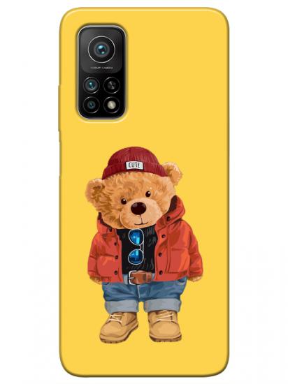 Xiaomi Mi 10T Pro Teddy Bear Sarı Telefon Kılıfı