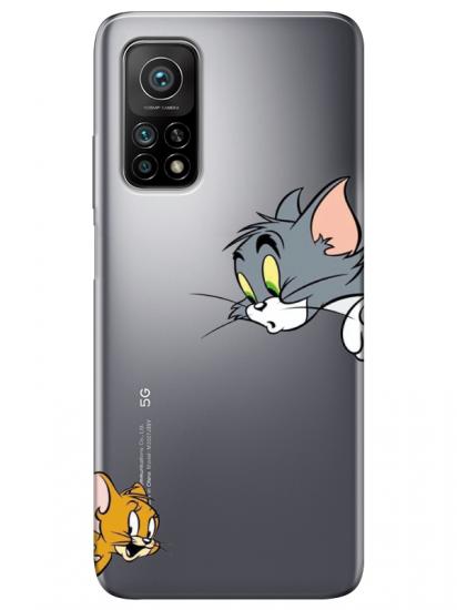 Xiaomi Mi 10T Pro Tom And Jerry Şeffaf Telefon Kılıfı