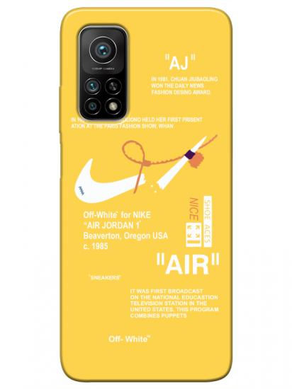 Xiaomi Mi 10T Pro Nike Air Sarı Telefon Kılıfı