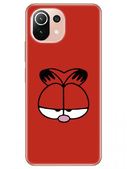 Xiaomi Mi 11 Garfield Kırmızı Telefon Kılıfı