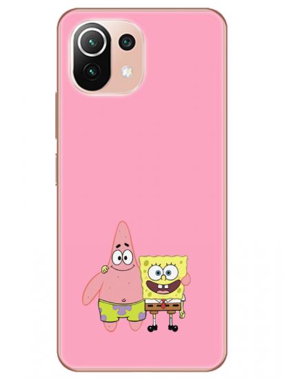 Xiaomi Mi 11 Sünger Bob Ve Patrickstar Pembe Telefon Kılıfı