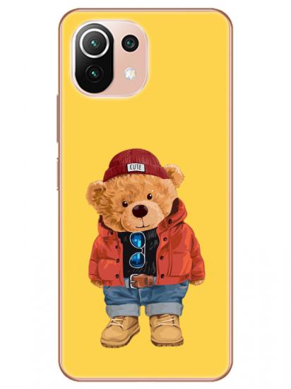 Xiaomi Mi 11 Teddy Bear Sarı Telefon Kılıfı