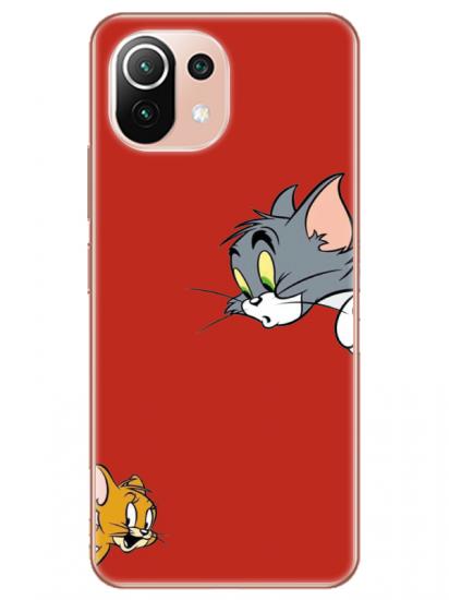 Xiaomi Mi 11 Tom And Jerry Kırmızı Telefon Kılıfı