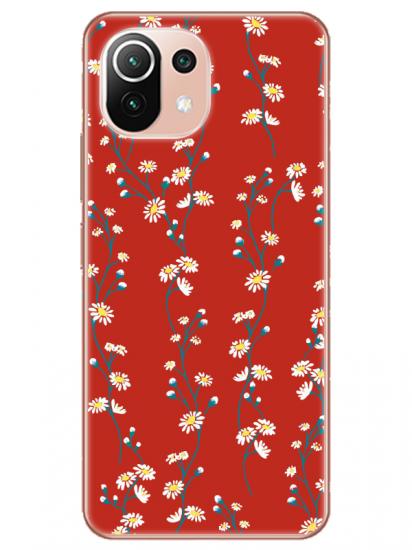 Xiaomi Mi 11 Papatya Sarmaşığı Kırmızı Telefon Kılıfı