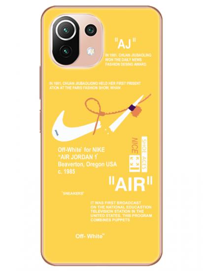 Xiaomi Mi 11 Nike Air Sarı Telefon Kılıfı