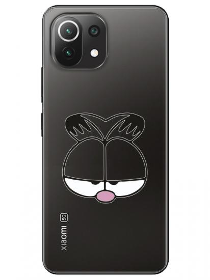 Xiaomi Mi 11 Lite Garfield Şeffaf Telefon Kılıfı