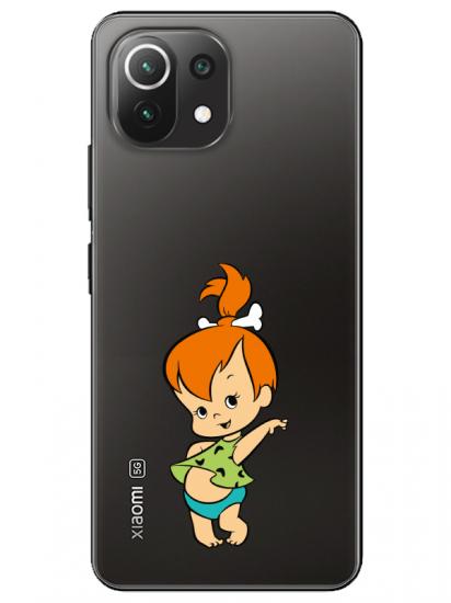 Xiaomi Mi 11 Lite Taş Devri Kız Bebek Şeffaf Telefon Kılıfı