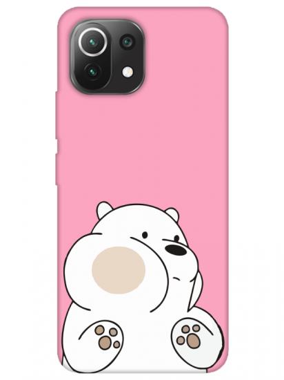 Xiaomi Mi 11 Lite Panda Pembe Telefon Kılıfı