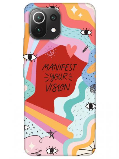 Xiaomi Mi 11 Lite Manifest Your Vision Kırmızı Telefon Kılıfı