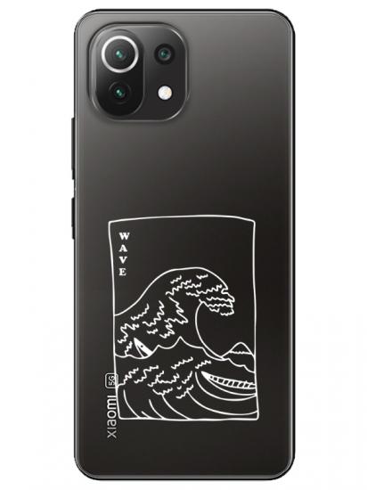 Xiaomi Mi 11 Lite Kanagawa Wave Şeffaf Telefon Kılıfı