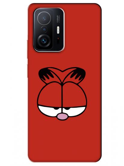 Xiaomi Mi 11T Garfield Kırmızı Telefon Kılıfı