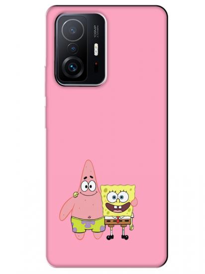 Xiaomi Mi 11T Sünger Bob Ve Patrickstar Pembe Telefon Kılıfı