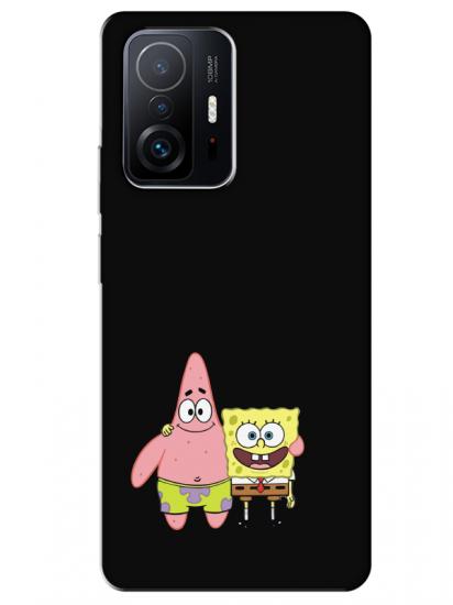 Xiaomi Mi 11T Sünger Bob Ve Patrickstar Siyah Telefon Kılıfı