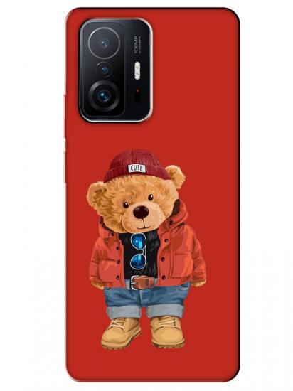 Xiaomi Mi 11T Teddy Bear Kırmızı Telefon Kılıfı