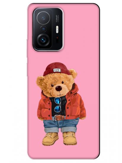 Xiaomi Mi 11T Teddy Bear Pembe Telefon Kılıfı