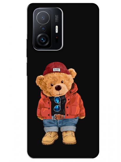 Xiaomi Mi 11T Teddy Bear Siyah Telefon Kılıfı