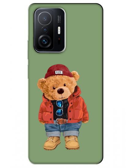 Xiaomi Mi 11T Teddy Bear Yeşil Telefon Kılıfı