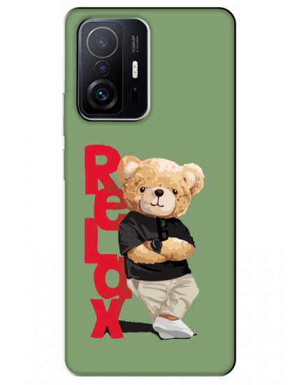 Xiaomi Mi 11T Teddy Bear Relax Yeşil Telefon Kılıfı