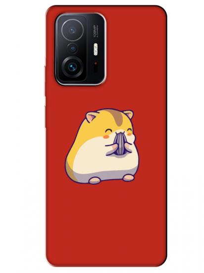 Xiaomi Mi 11T Sevimli Hamster Kırmızı Telefon Kılıfı