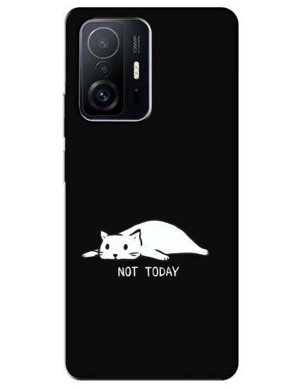 Xiaomi Mi 11T Not Today Kedi Siyah Telefon Kılıfı