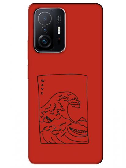 Xiaomi Mi 11T Kanagawa Wave Kırmızı Telefon Kılıfı