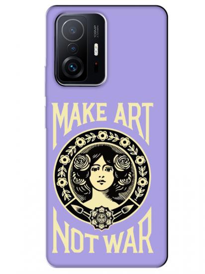 Xiaomi Mi 11T Make Art Not War Lila Telefon Kılıfı