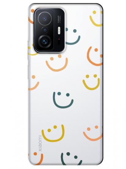 Xiaomi Mi 11T Pro Emoji Gülen Yüz Şeffaf Telefon Kılıfı