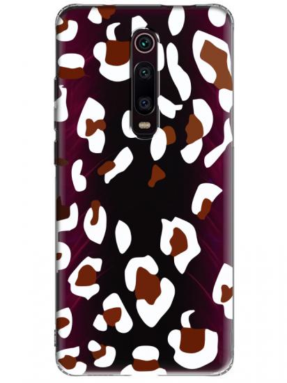 Xiaomi Mi 9T Leopar Desen Şeffaf Telefon Kılıfı