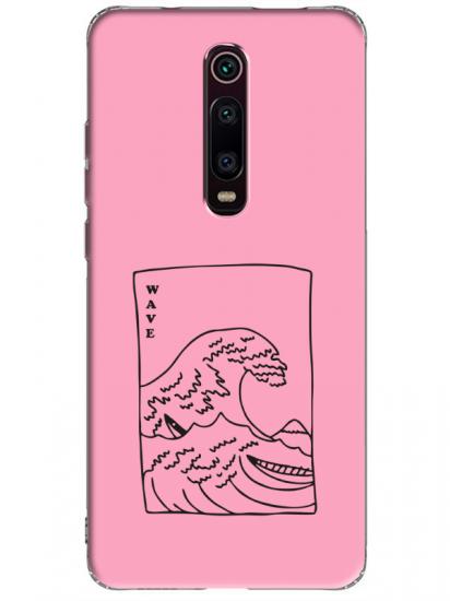 Xiaomi Mi 9T Kanagawa Wave Pembe Telefon Kılıfı