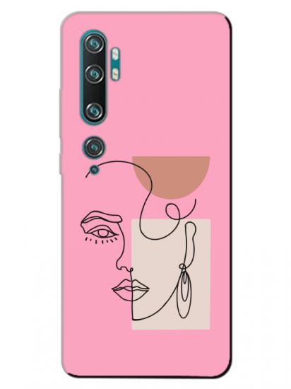 Xiaomi Mi Note 10 Women Art Pembe Telefon Kılıfı