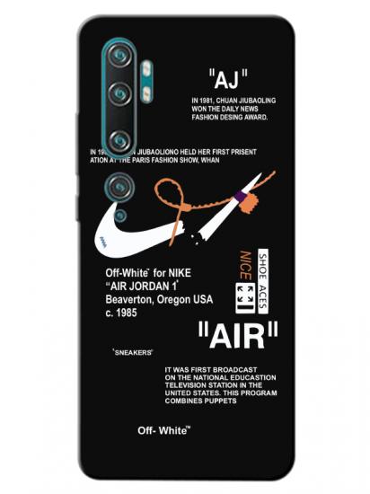 Xiaomi Mi Note 10 Nike Air Siyah Telefon Kılıfı